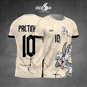 Template Camisa - Pernalonga mostra lingua 25 - Vetor