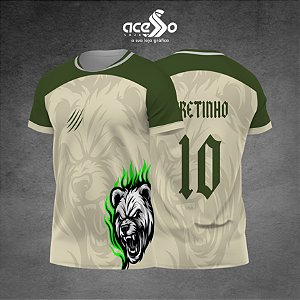 Template Camisa - Urso IA militar 2025 - Vetor