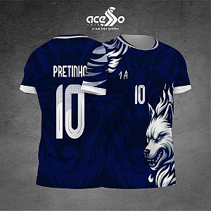 Template Camisa -  Lobo Azul - Shay 25 - Vetor