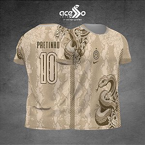 Template Camisa - Cobra floral Inter Milan 25 - Vetor