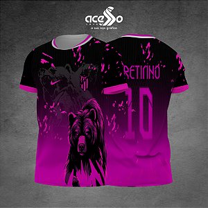 Template Camisa - Urso Pink Conceito 2025 - Vetor