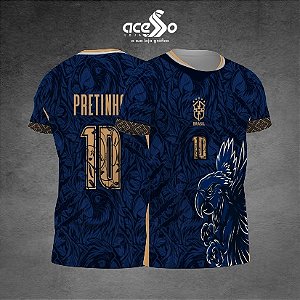 Template Camisa - Arara floral azul padrão 25 - Vetor