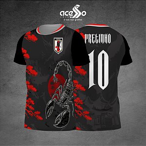 Template Camisa - Escorpião Japones red 25 - Vetor