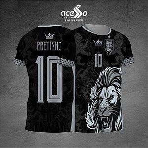 Template Camisa - Leão Black Inglaterra 2025 - Vetor