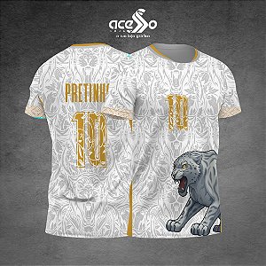 Template Camisa - Leopardo branco padrão 25 - Vetor