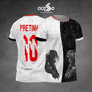 Template Camisa - Pantera black e White red 2025 - Vetor