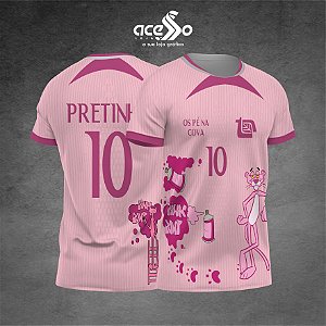 Template Camisa - Pantera Cor de Rosa - Pé na cova 2025 - Vetor