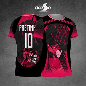 Template Camisa - Pantera cor Rosa - Rindo 25 - Vetor