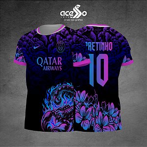 Template Camisa - PSG Escorpião Degradê On Fire 25 - Vetor