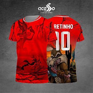 Template Camisa - Coyote - papaleguas vermelho 2025 - Vetor