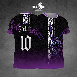 Template Camisa - Corvo roxo 25 - Vetor