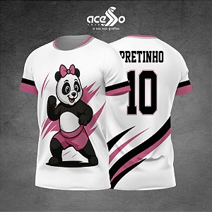 Template Camisa - Panda Rosa team 25 - Vetor