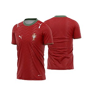 Template vetorizado Camisa - Portugal Titular 2026 - ARTE VETOR CDR