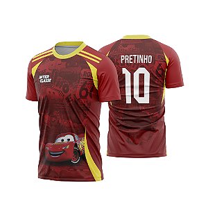 Template Camisa - Carro mcqueen vermelho 2026 - Vetor