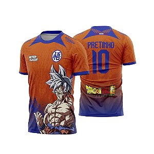 Template Camisa - Dragon Ball Orange - Goku white 26 - Vetor