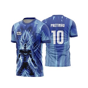 Template Camisa - Goku Fase Azul - Dragon Ball Z 26 - Vetor