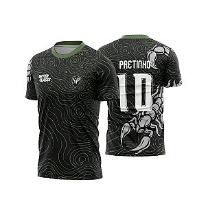 Template Camisa - Lines verde Escorpião 26 - Vetor