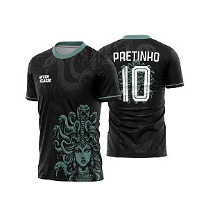 Template Camisa - Medusa verde água 26 - Vetor