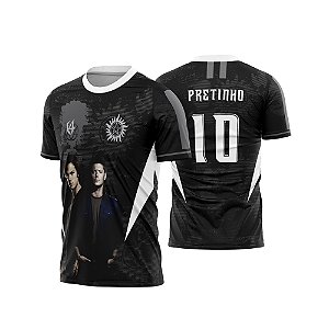 Template Camisa - Winchester - Supernatural black 26 - Vetor