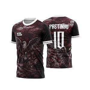 Template Camisa - Águia Americana Red 26 - CDR Vetor