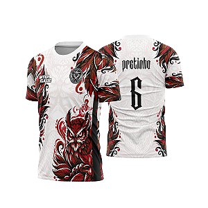 Template Camisa - Coruja Floral vermelha 2026 - CDR Vetor