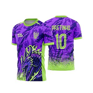 Template Camisa - Dragão Verde Flame 26 - CDR Vetor