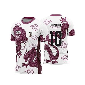 Template Camisa - Japão Dragão Pink 26 - CDR Vetor