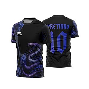 Template Camisa - Serpente Floral Degradê IA 26 - CDR Vetor
