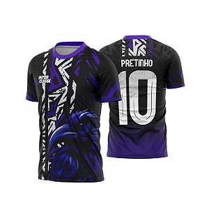 Template Camisa - Corvo geometric roxo 26 - CDR Vetor