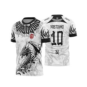Template Camisa - Dragão tribal black 26 - CDR Vetor