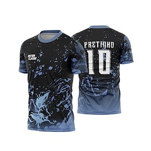 Template Camisa - Dragonfoce azul grunge 26 - CDR Vetor