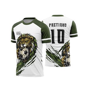 Template Camisa - Leão dourado verde 26 - CDR Vetor