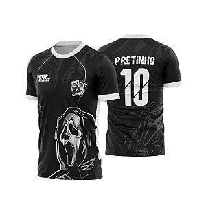 Template Camisa - Panico abstract cinza 26 - CDR Vetor