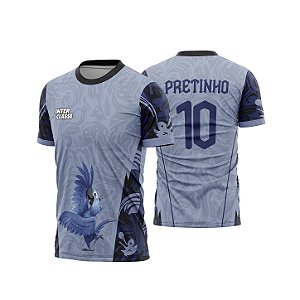 Template Camisa - Rio - Blue Floral 2026 - CDR Vetor
