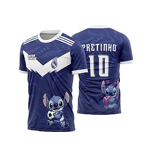 Template Camisa - Stitch Real Madrid 26 - CDR Vetor