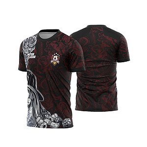 Template Camisa - Tattoo Floral grana 26 - CDR Vetor