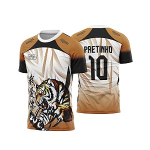 Template Camisa - Tigre laranja lines 26 - CDR Vetor
