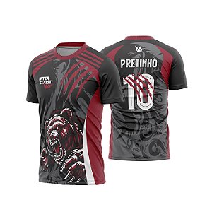 Template Camisa - Urso garra vermelha 2026 - CDR Vetor