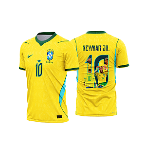 Template vetorizado Camisa - Brasil Titular Neymar 2026 - ARTE VETOR CDR