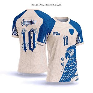 Template Camisa - Arara azul floral ref 902 - CDR Vetor