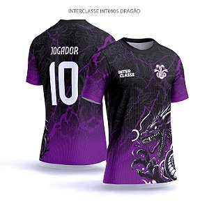 Template Camisa - Dragão roxo ref 905 - CDR Vetor