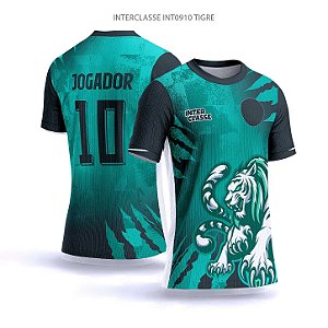 Template Camisa - Tigre green ref 910 - CDR Vetor