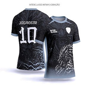 Template Camisa - Dragão Cinza ref 913 - CDR Vetor