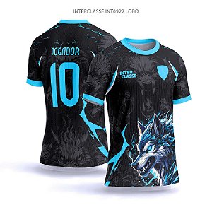 Template Camisa - Lobo blue ref 922 - CDR Vetor