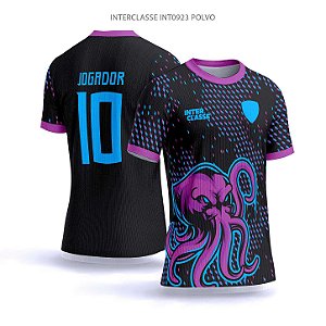 Template Camisa - Polvo roxa ref 923 - CDR Vetor