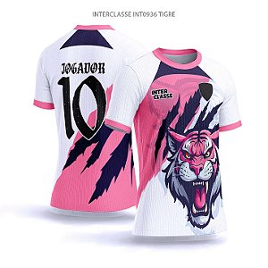 Template Camisa - Tigre Pink ref 936 - CDR Vetor