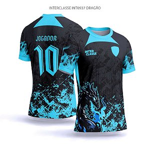 Template Camisa - Dragão grunge azul ref 937 - CDR Vetor