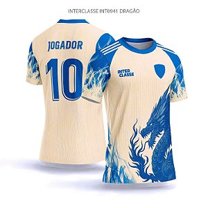 Template Camisa - Dragão azul IA ref 941 - CDR Vetor