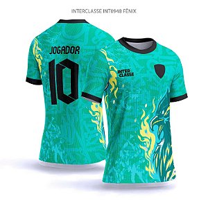Template Camisa - Fênix Fire verde ref 948 - CDR Vetor