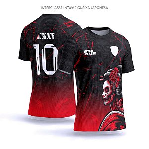Template Camisa - Gueixa Japonesa ref 950 - CDR Vetor